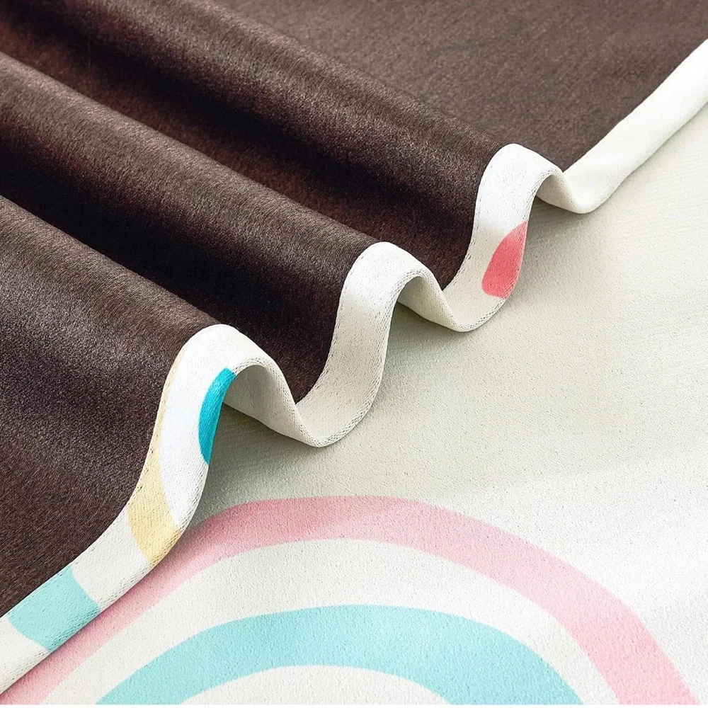 Blackout Rainbow Curtains for Kids, 90% Blackout Curtains 52